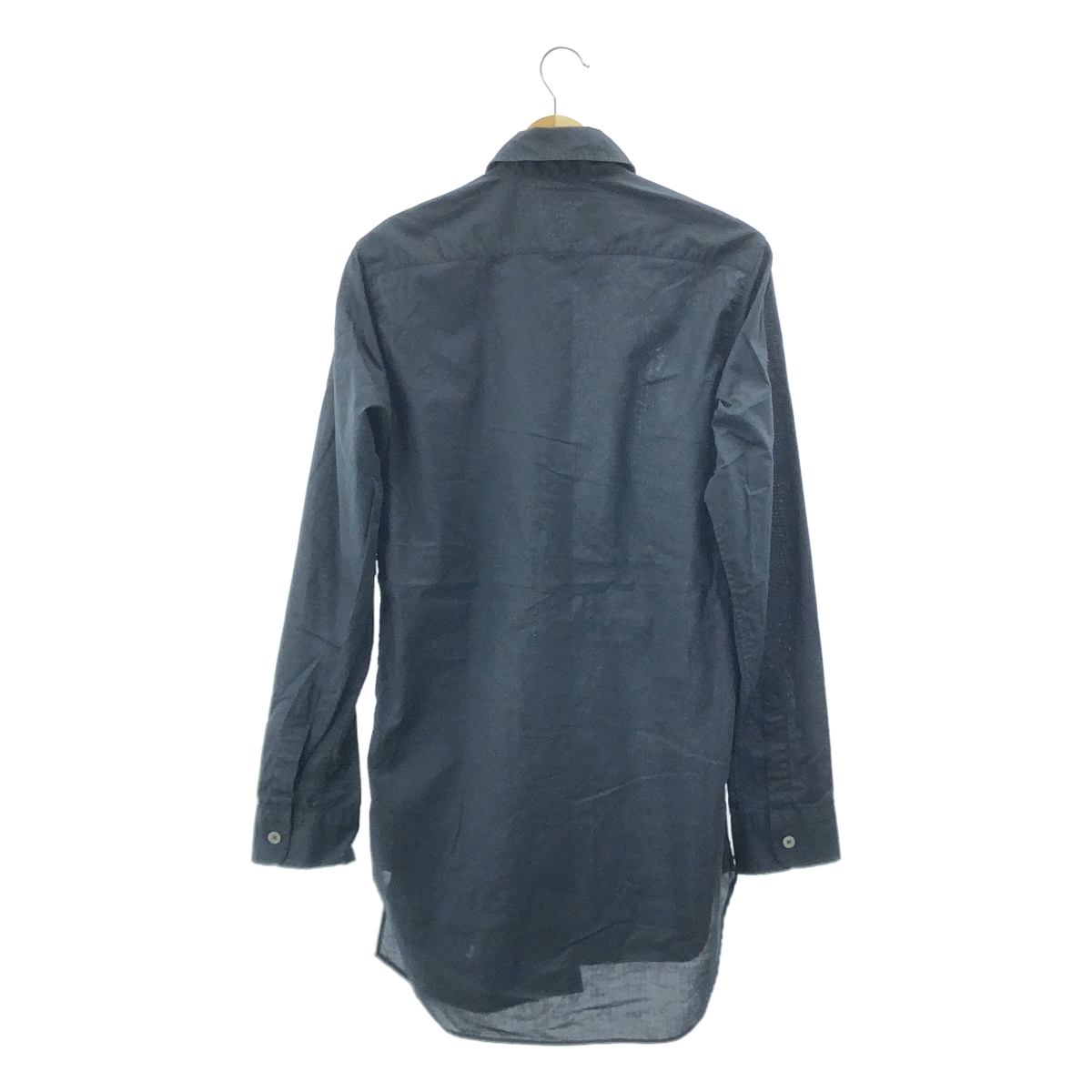 ANN DEMEULEMEESTER / アンドゥムルメステール フロントレイヤード コットン ロング シャツ