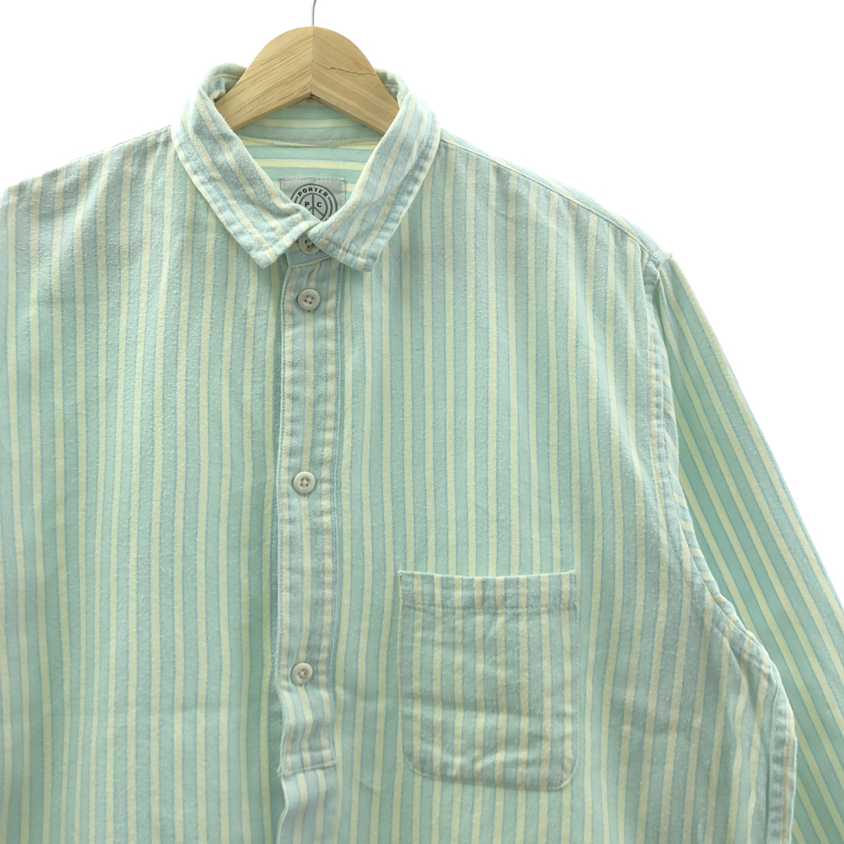 PORTER CLASSIC / ポータークラシック コットン ストライプ ロングシャツ