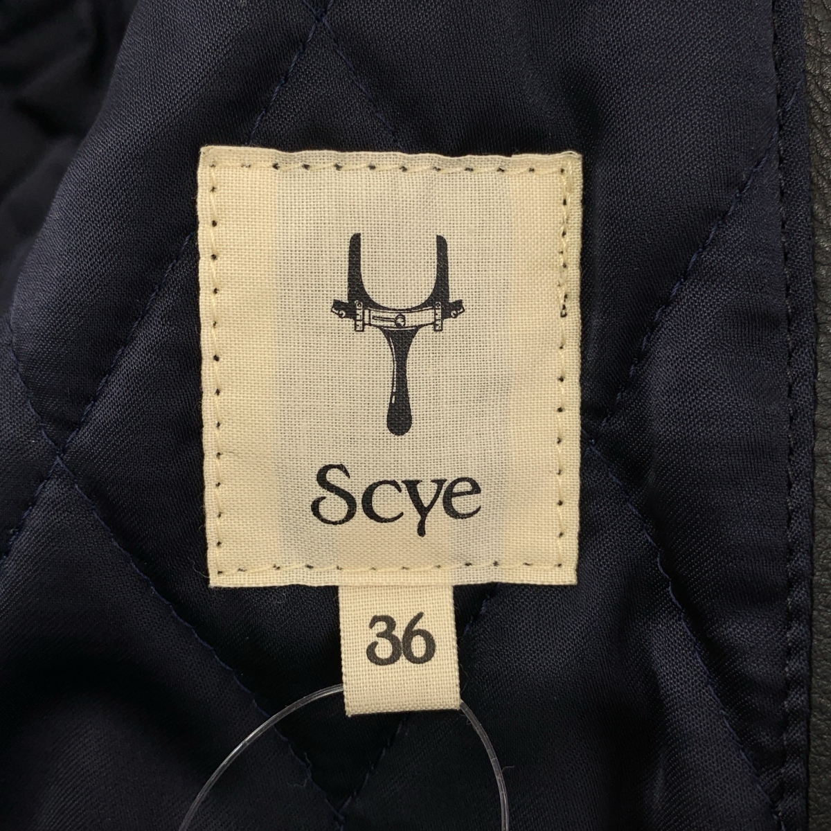 SCYE / サイ 牛革 カウレザー リブ ジャケット ブルゾン / キルティング総裏地