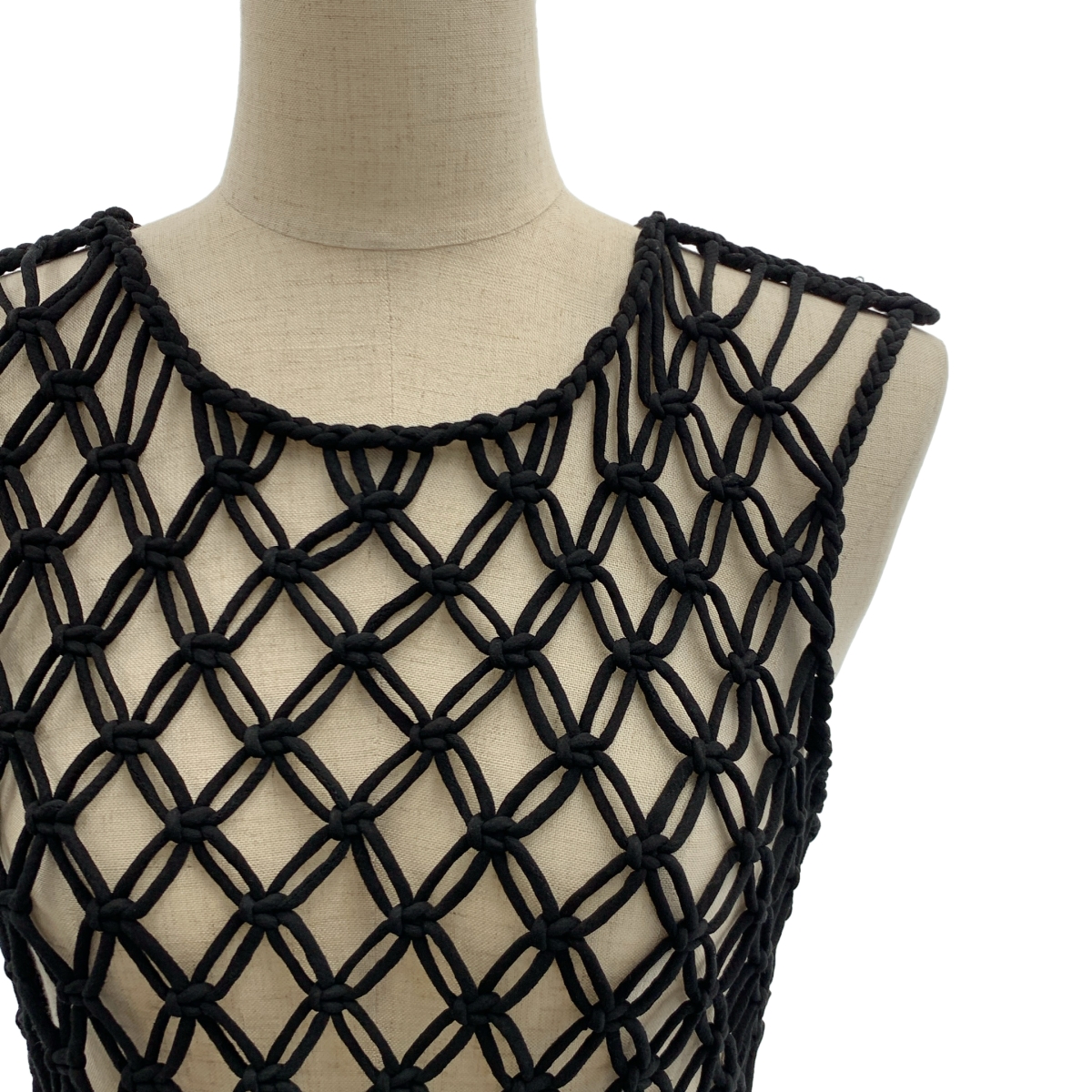 DRIES VAN NOTEN / ドリスヴァンノッテン 編み込み フリンジ ロゴプレート ベスト プルオーバー