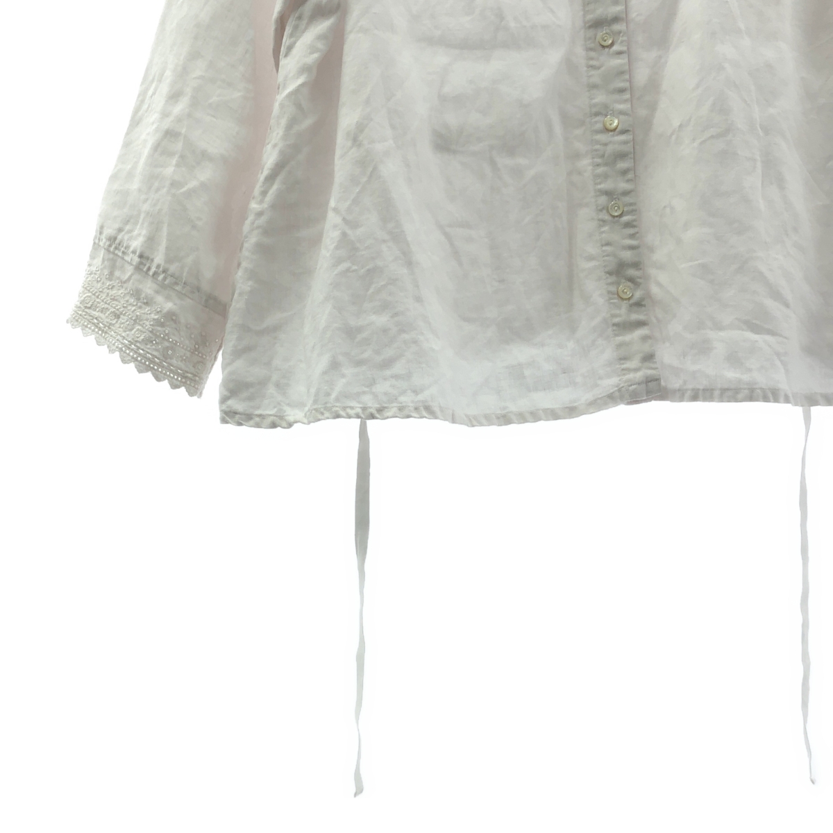 nest robe / ネストローブ リネン エンブロイダリー レース シャツ ブラウス