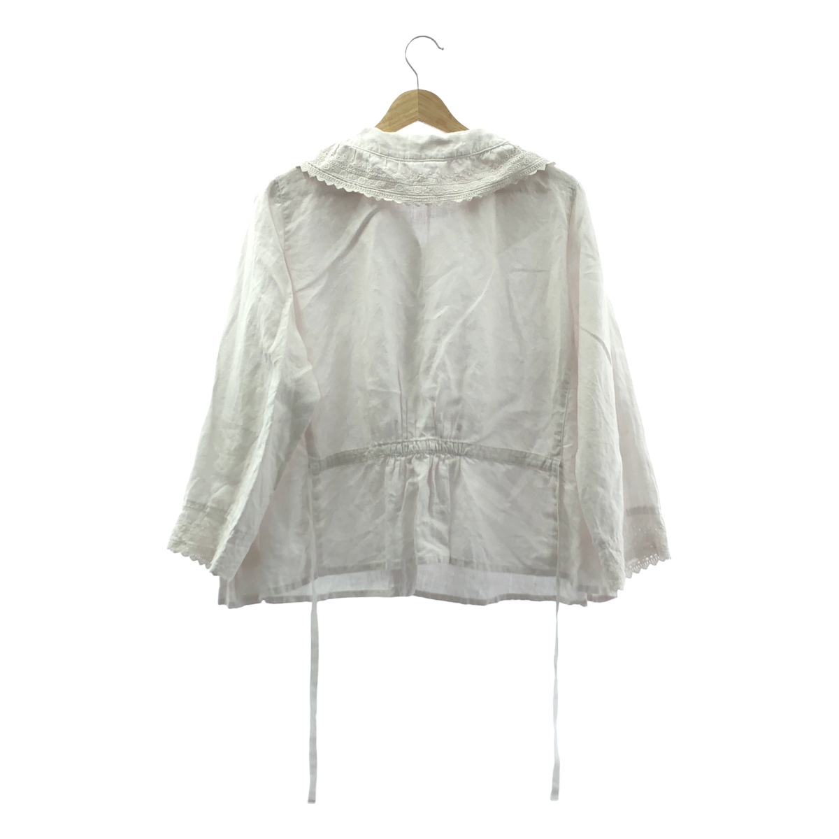 nest robe / ネストローブ リネン エンブロイダリー レース シャツ ブラウス