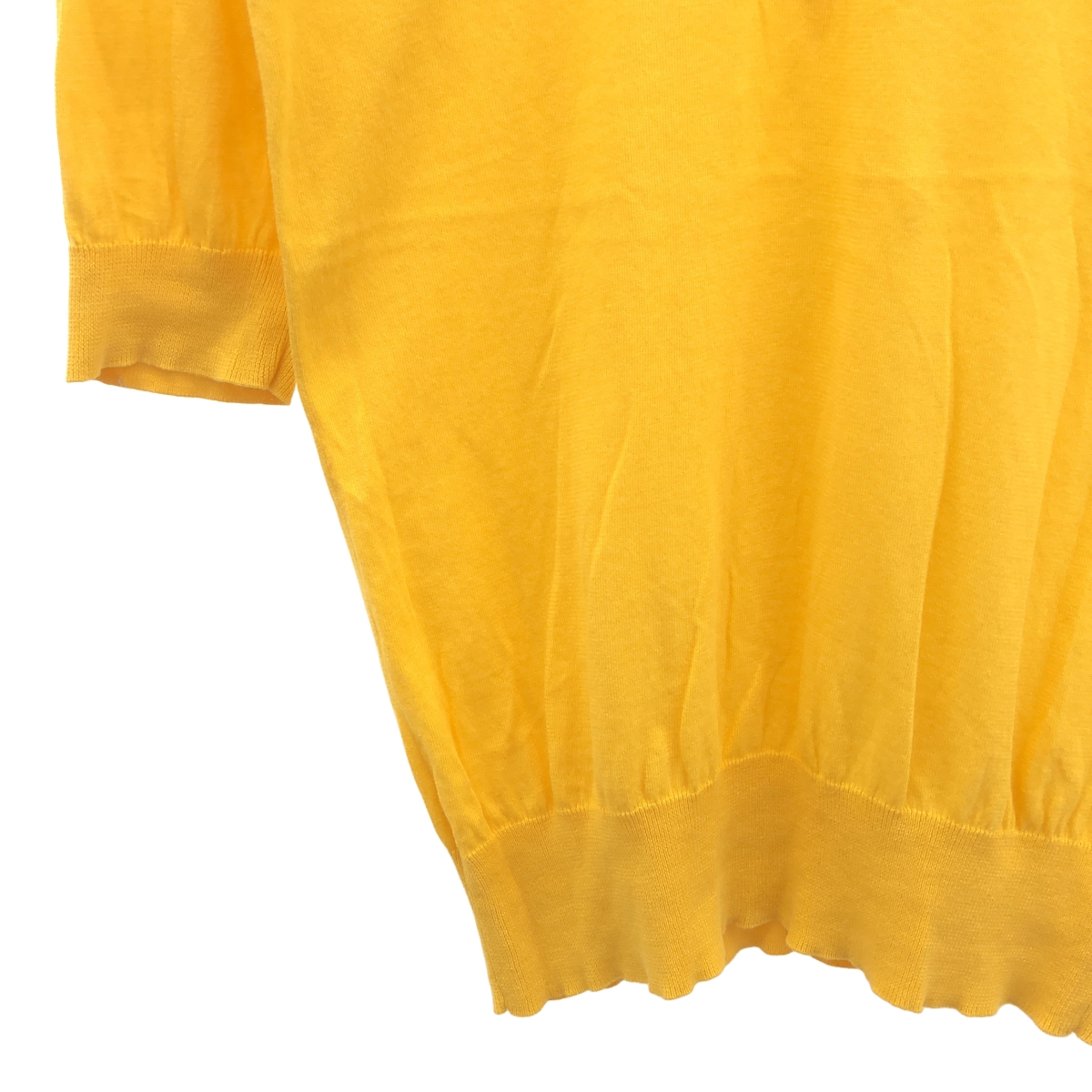 Drawer / ドゥロワー バックリボン 半袖 コットン ニット