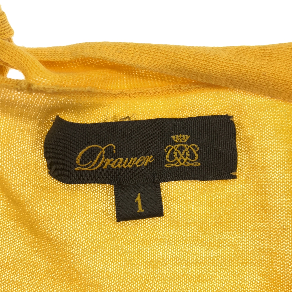 Drawer / ドゥロワー バックリボン 半袖 コットン ニット