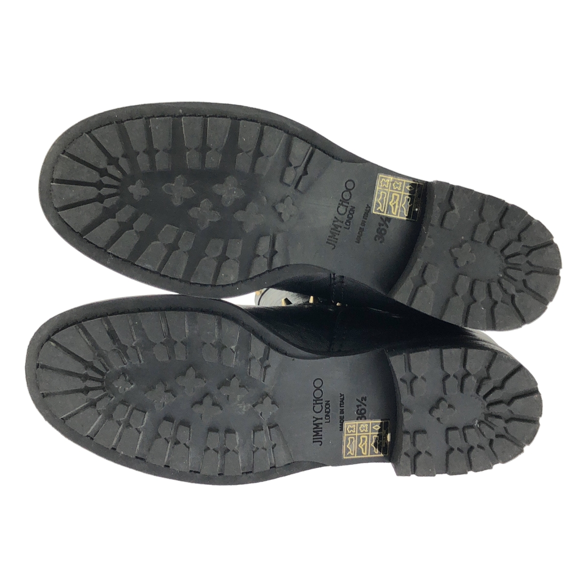 JIMMY CHOO / ジミーチュウ レザー スタッズ ストラップ エンジニアブーツ