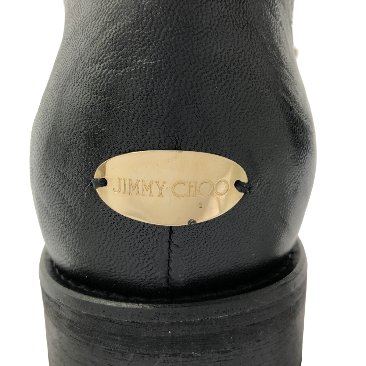 JIMMY CHOO / ジミーチュウ レザー スタッズ ストラップ エンジニアブーツ