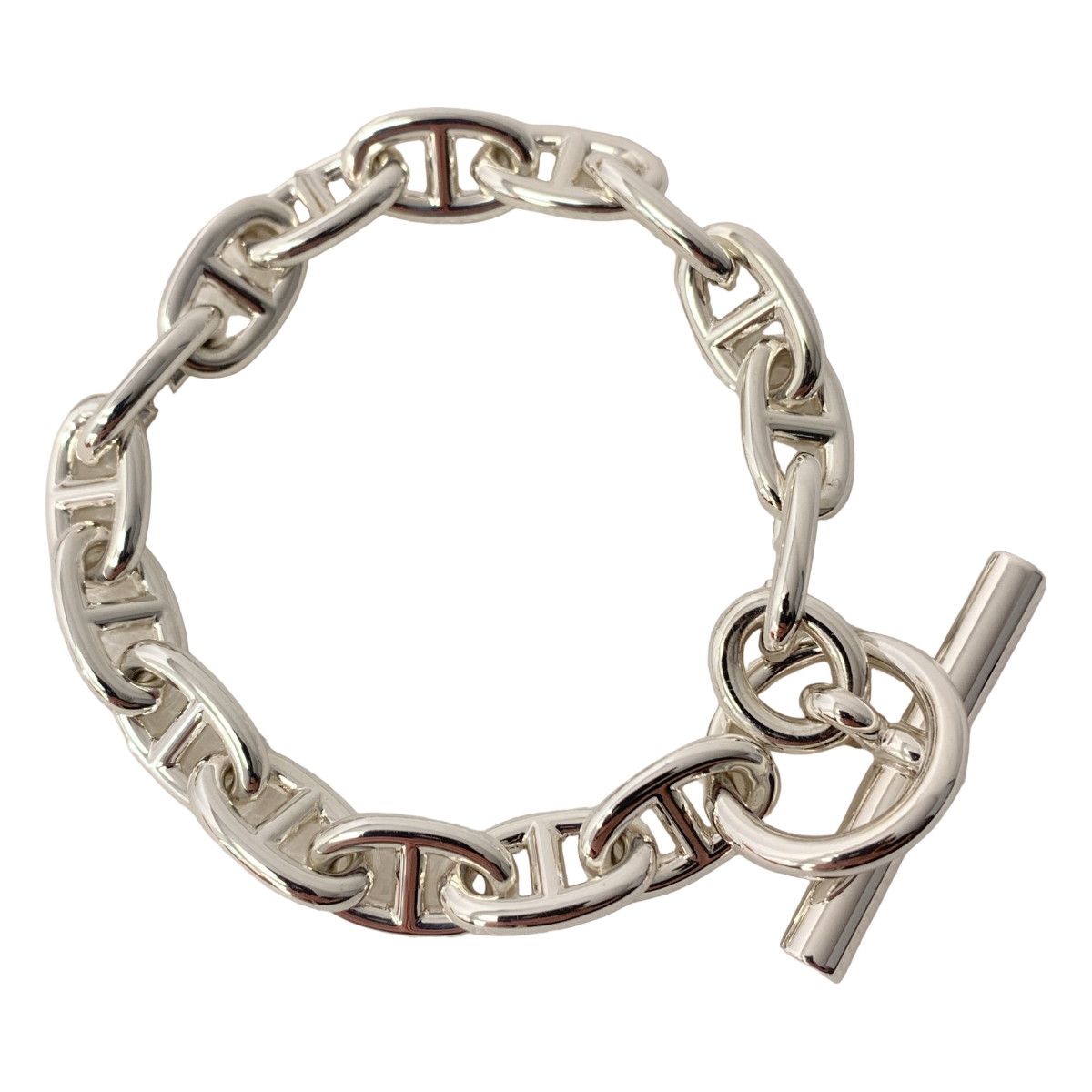 HERMES / エルメス Chaine d'Ancre シェーヌダンクルMM SV925 ブレスレット 16コマ