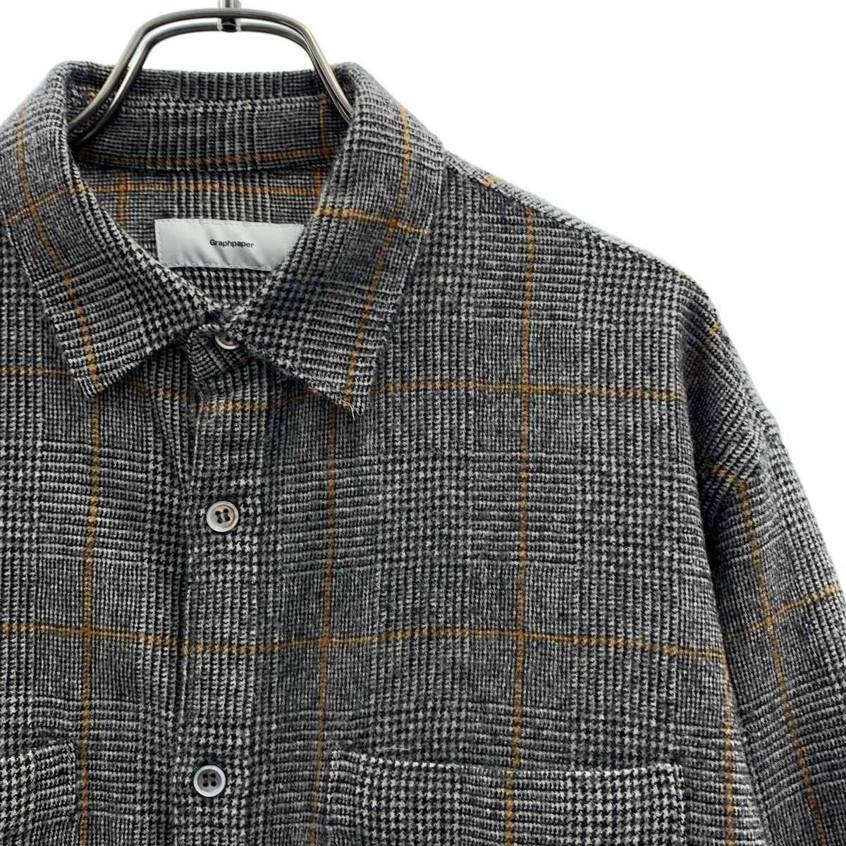 Graphpaper / グラフペーパー GLENCHECK WOOL L/S BOX SHIRT グレンチェック ボックスシャツ