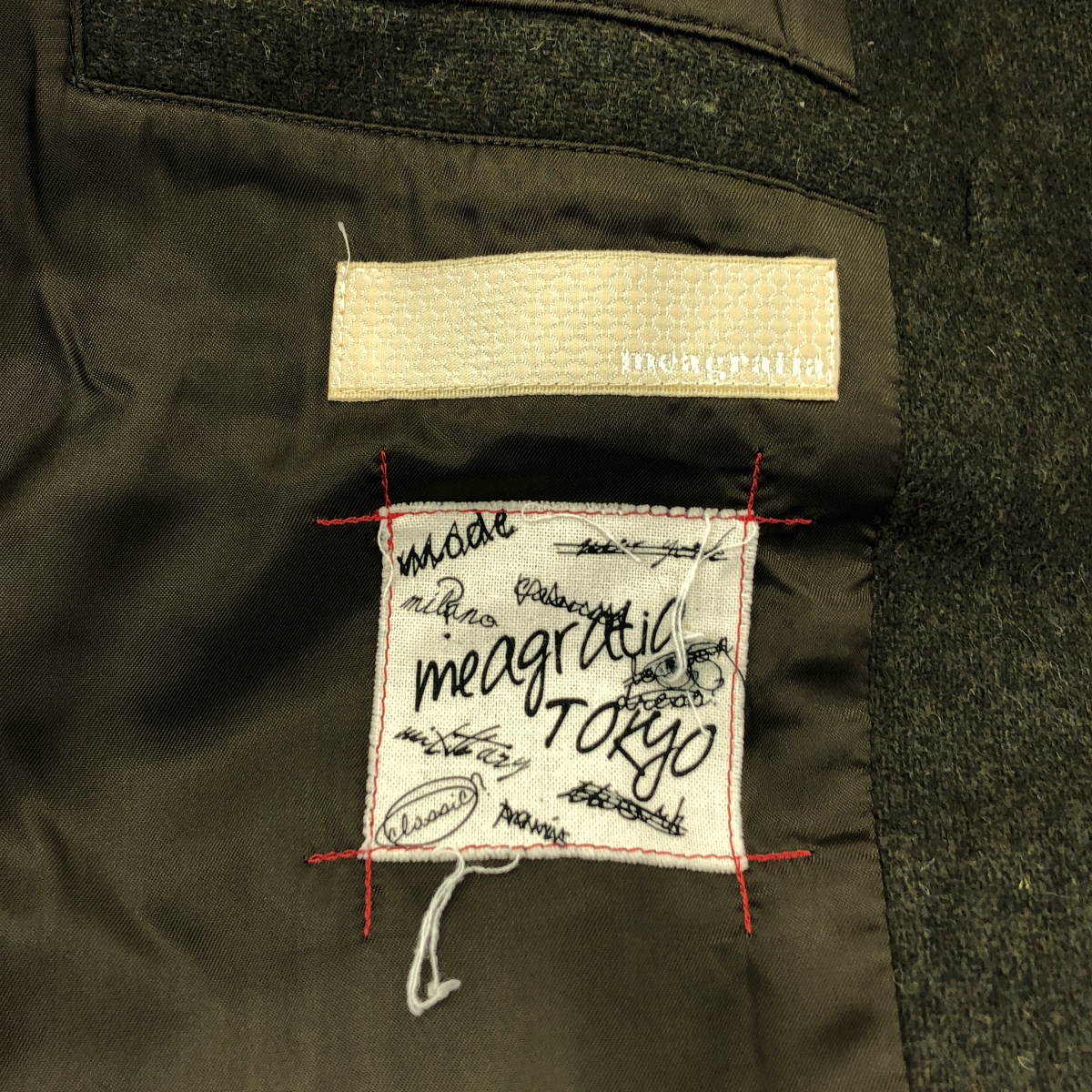 meagratia / メアグラーティア ウール カットオフ ロングコート