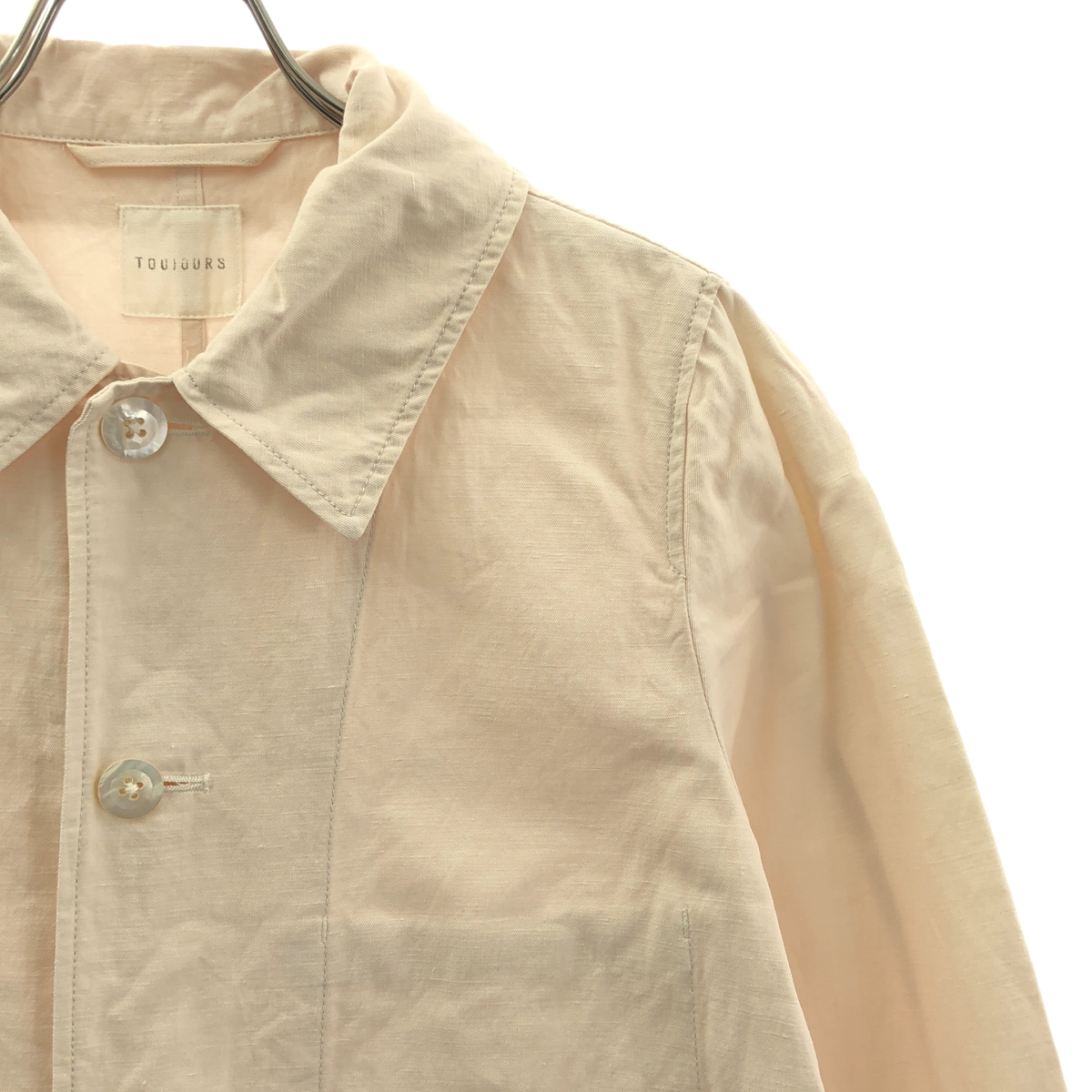 TOUJOURS / トゥジュー コットン リネン ステンカラー コート