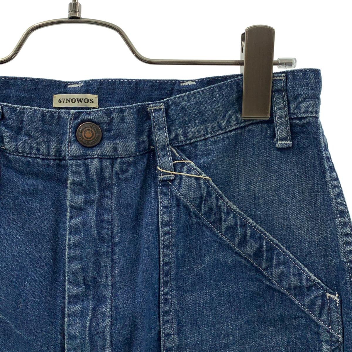 67 nowos / ロクシチノーウォス カットオフ デニム ベイカー ワイドパンツ