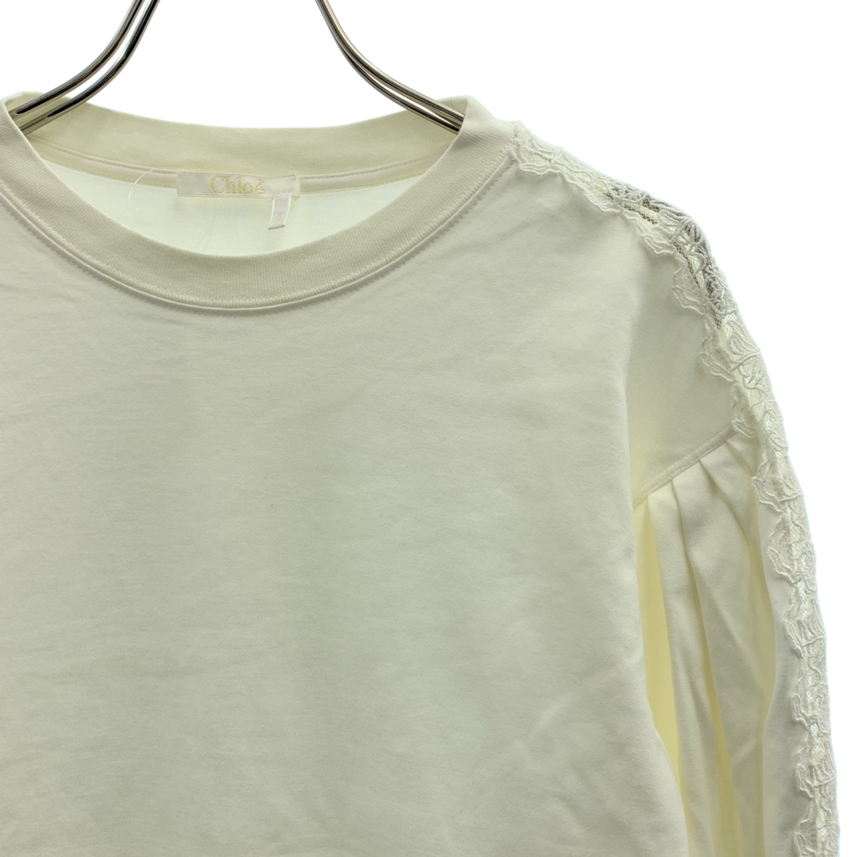 Chloe / クロエ タックスリーブ レース切替 ロング カットソー