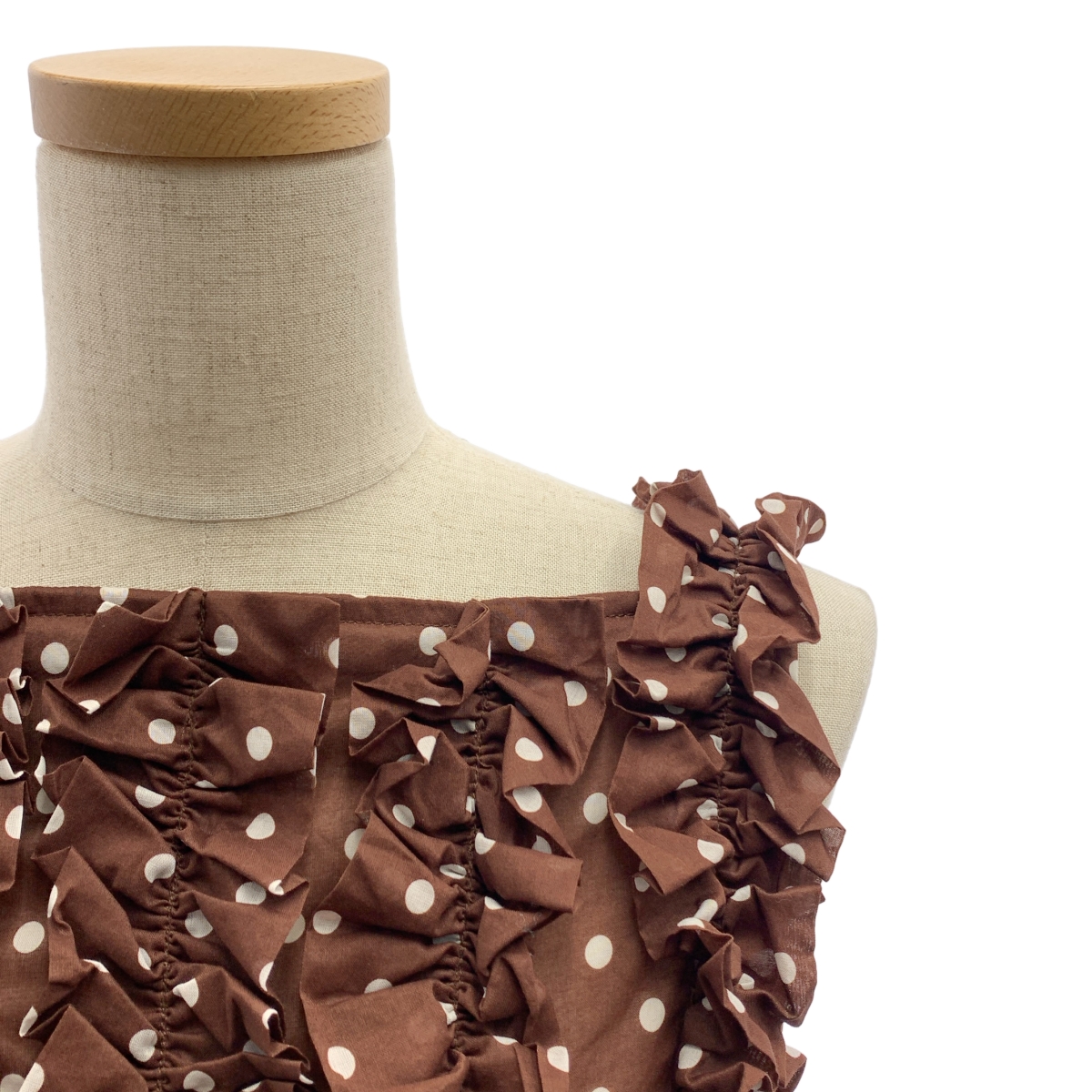 SEVEN TEN by MIHO KAWAHITO / セブンテンバイミホカワヒト コットン フリル ドット 2WAY ワンピース