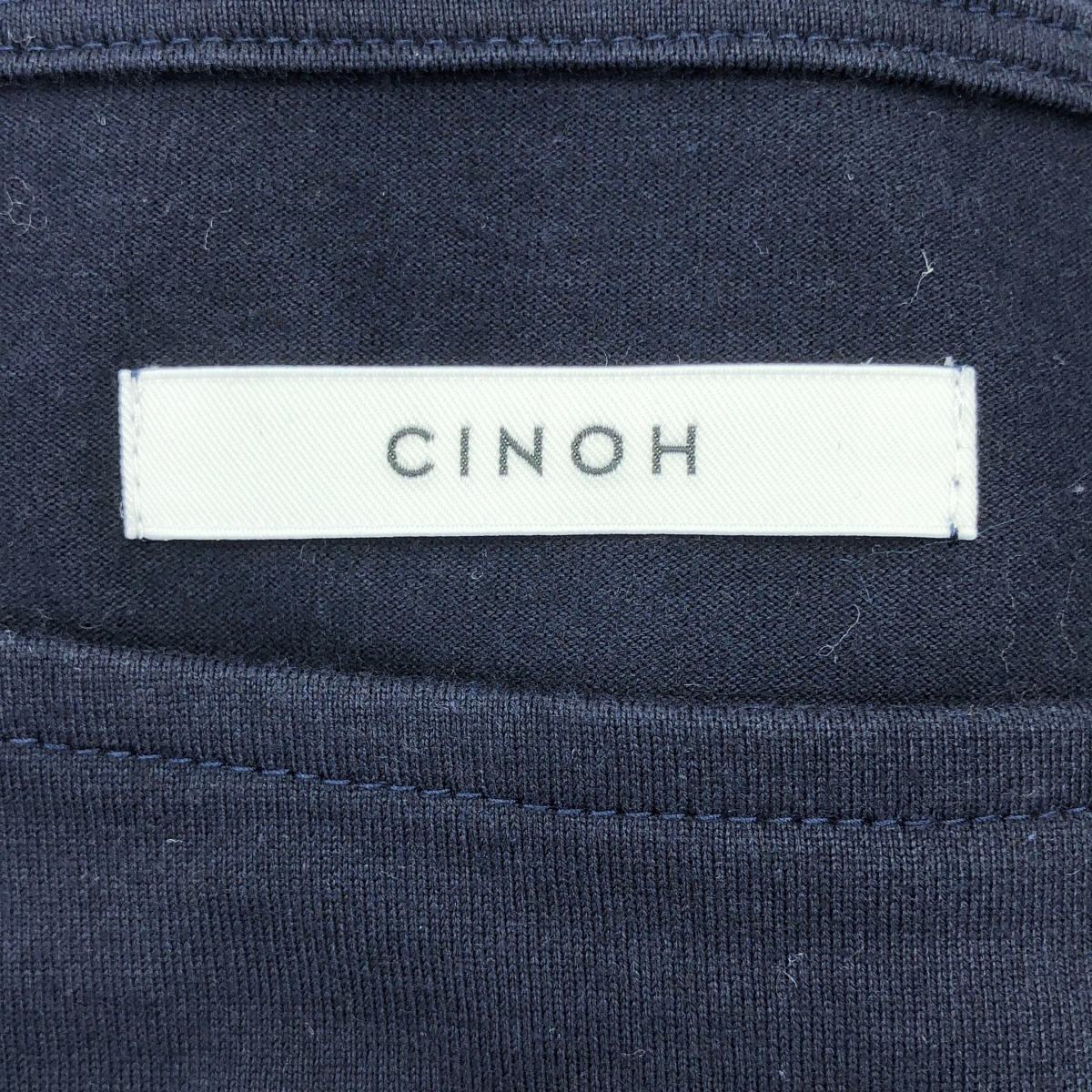 CINOH / チノ コットン カシミヤ スリーブ ストラップ ブラウス カットソー