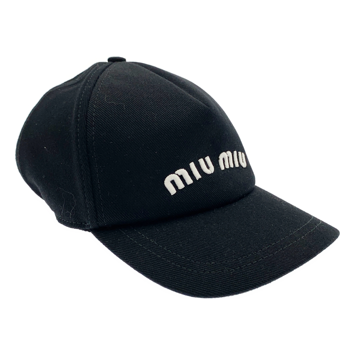 miu miu / ミュウミュウ ドリル ロゴ ベースボール キャップ