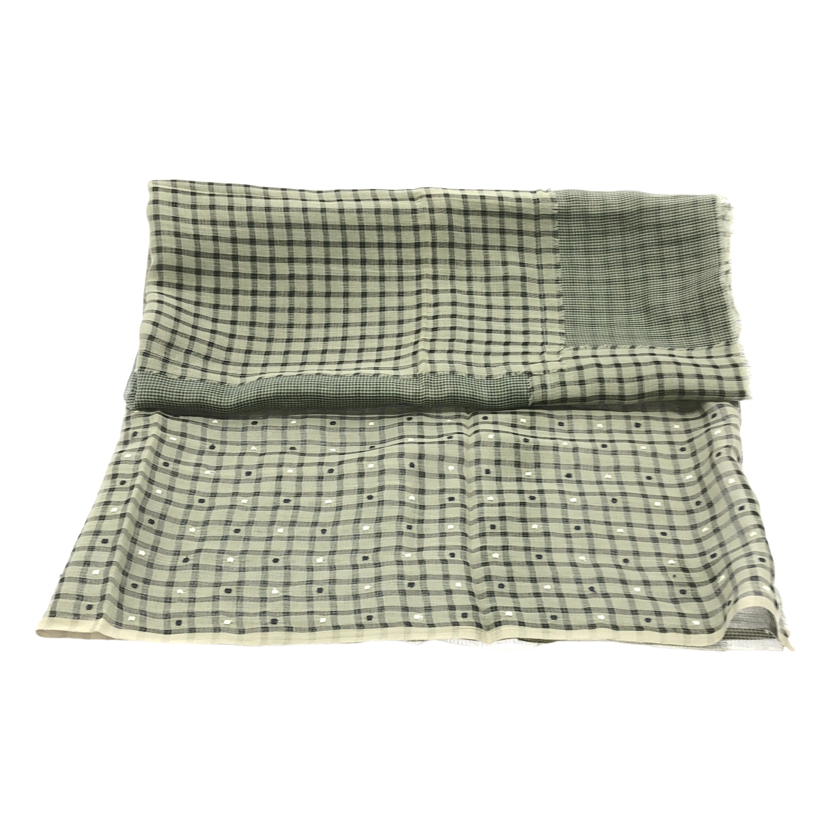 tricot COMME des GARCONS / トリココムデギャルソン コットン シルク エンブロイダリー パッチ 大判 ストール