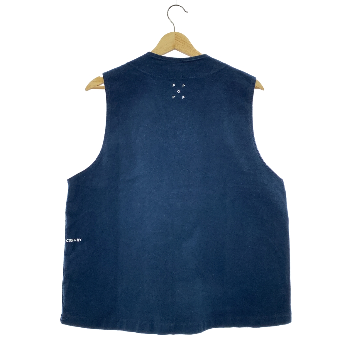 POP TRADING COMPANY / ポップトレーディングカンパニー WIZARD VEST ロゴ 刺しゅう ジップベスト