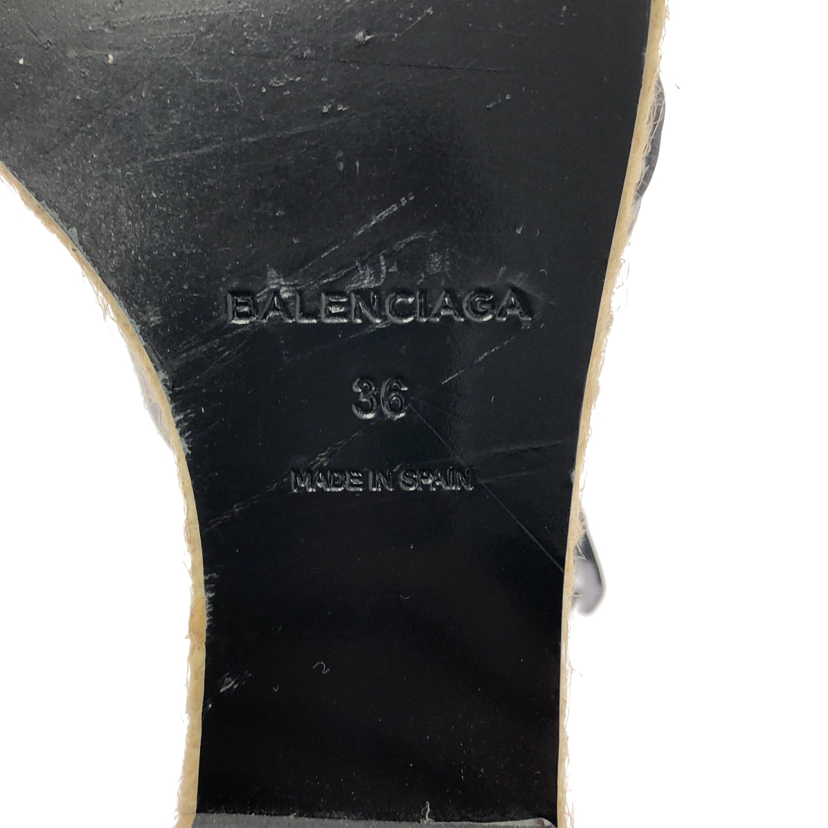 BALENCIAGA / バレンシアガ オーストリッチ エンボス ストラップ ウェッジソールサンダル