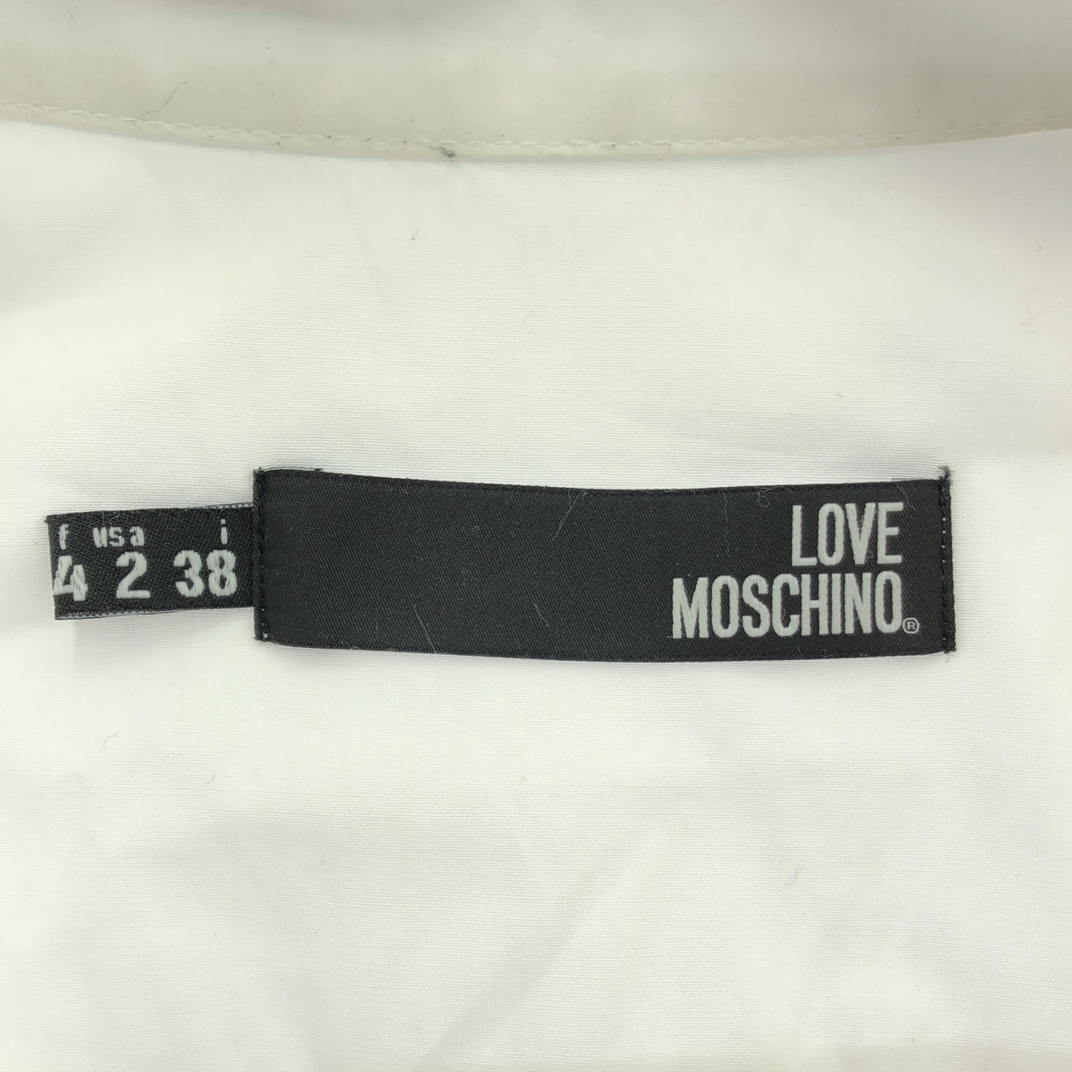 MOSCHINO / モスキーノ ハート エンブロイダリー タックスリーブ シャツ