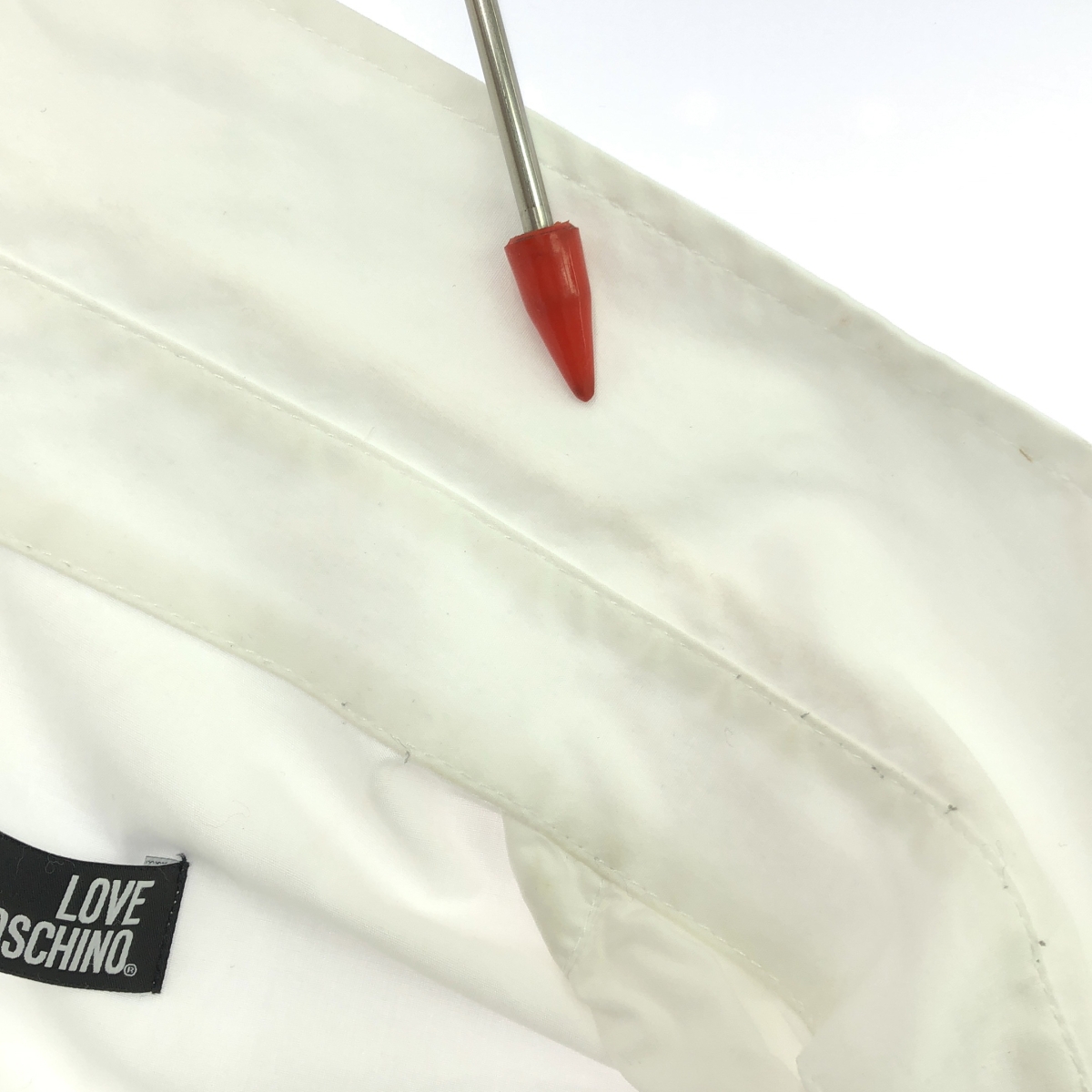 MOSCHINO / モスキーノ ハート エンブロイダリー タックスリーブ シャツ