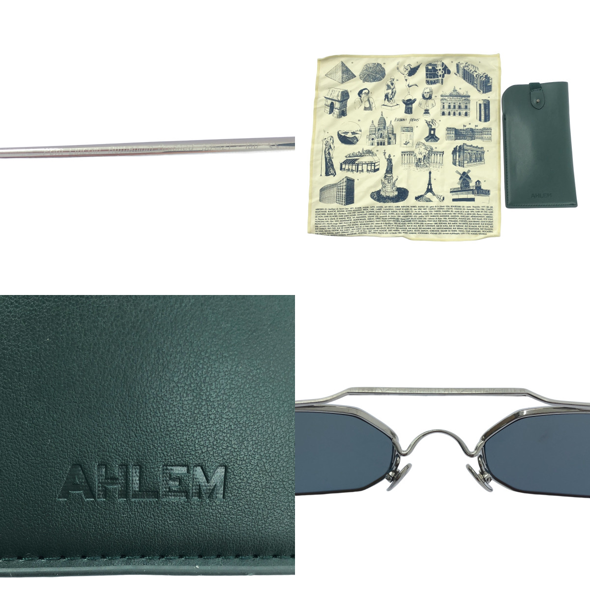 AHLEM / アーレム 限定250本 PONT LINCOLN ダブルブリッジ スクエア メタルフレーム サングラス 眼鏡