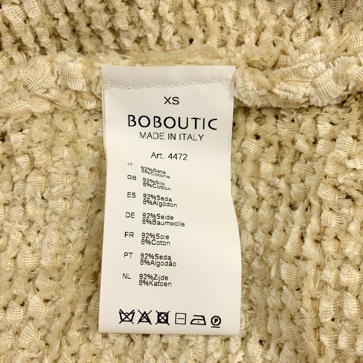 Boboutic / ボブティック シルク コットン クルーネック ニット セーター