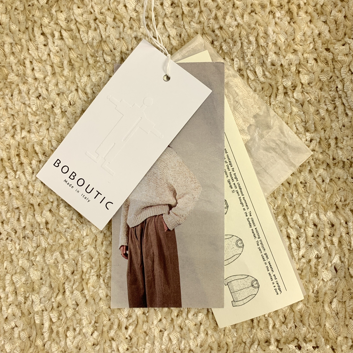 Boboutic / ボブティック シルク コットン クルーネック ニット セーター