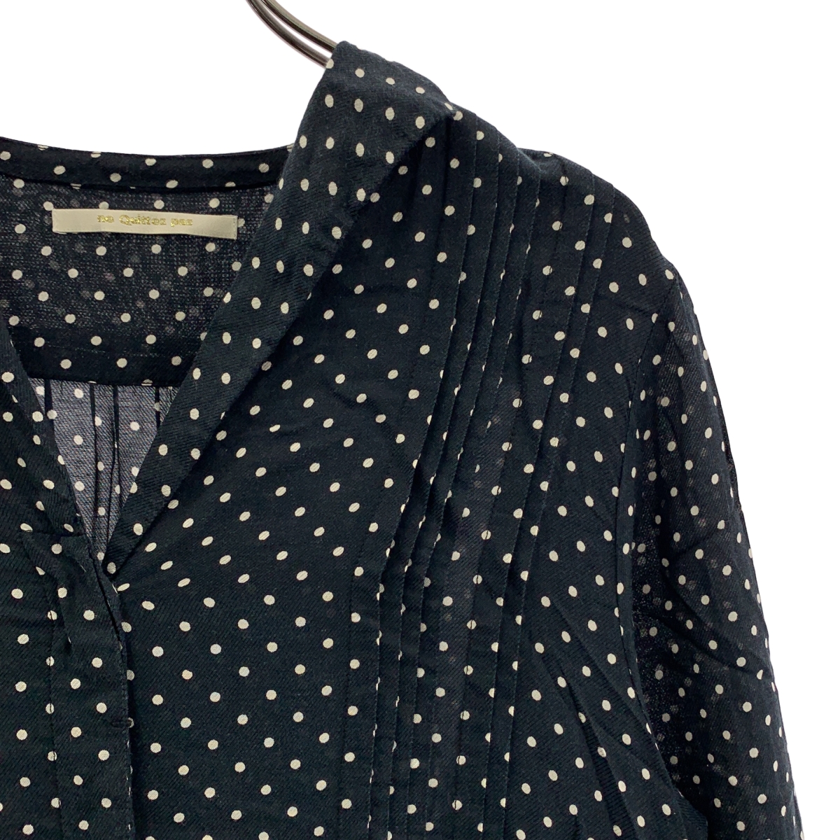 ne Quittez pas / ヌキテパ コットン レーヨン ドット Vネック ワンピース