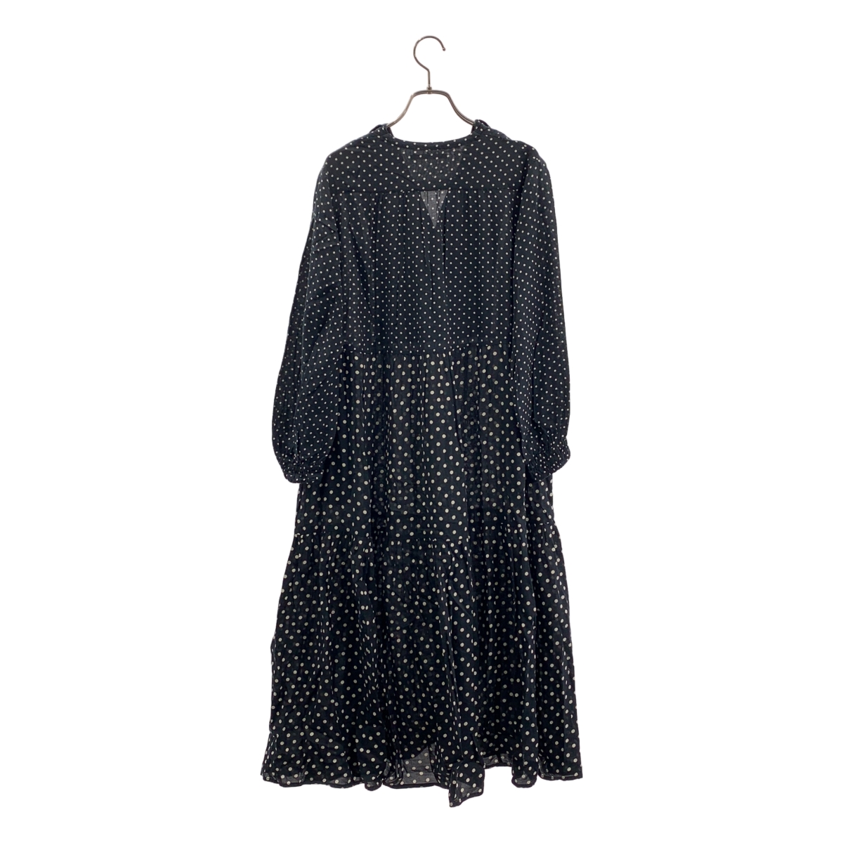 ne Quittez pas / ヌキテパ コットン レーヨン ドット Vネック ワンピース