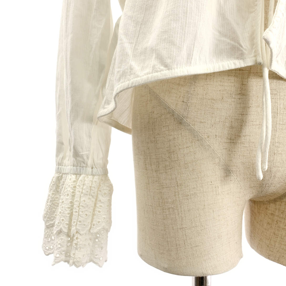 その他 Vneck lace blouse コットン レース ブラウス シャツ