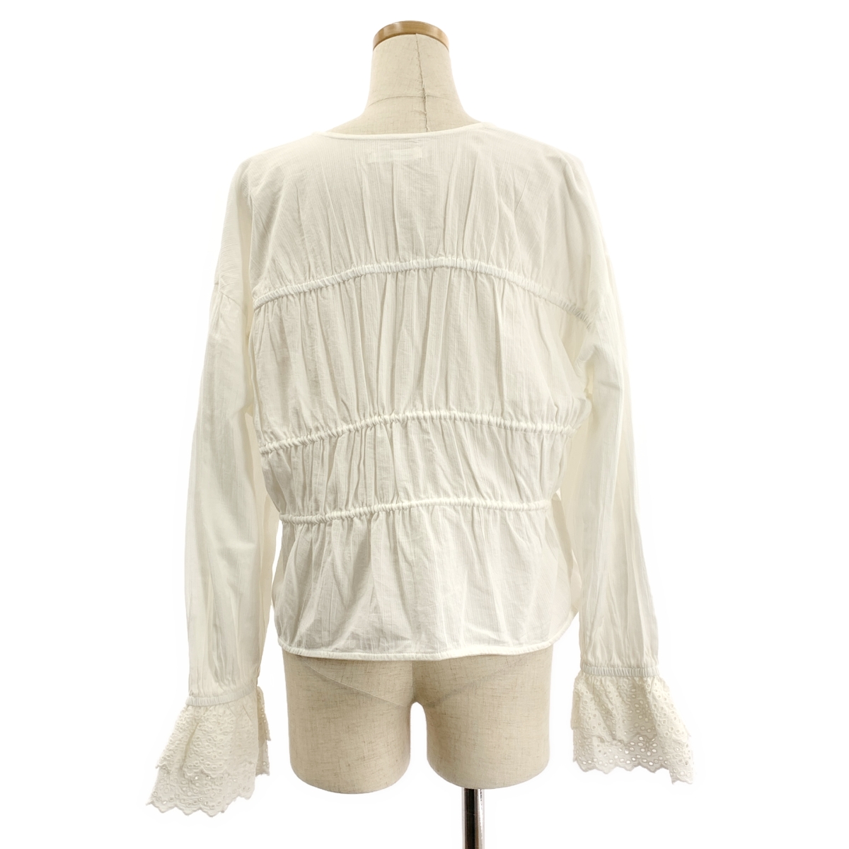 その他 Vneck lace blouse コットン レース ブラウス シャツ