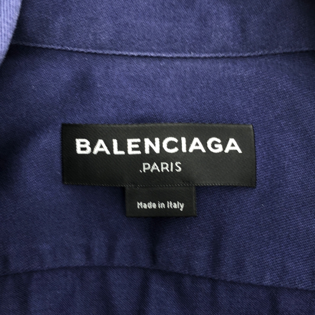 BALENCIAGA / バレンシアガ ツイルコットン 半袖 ミリタリーシャツ