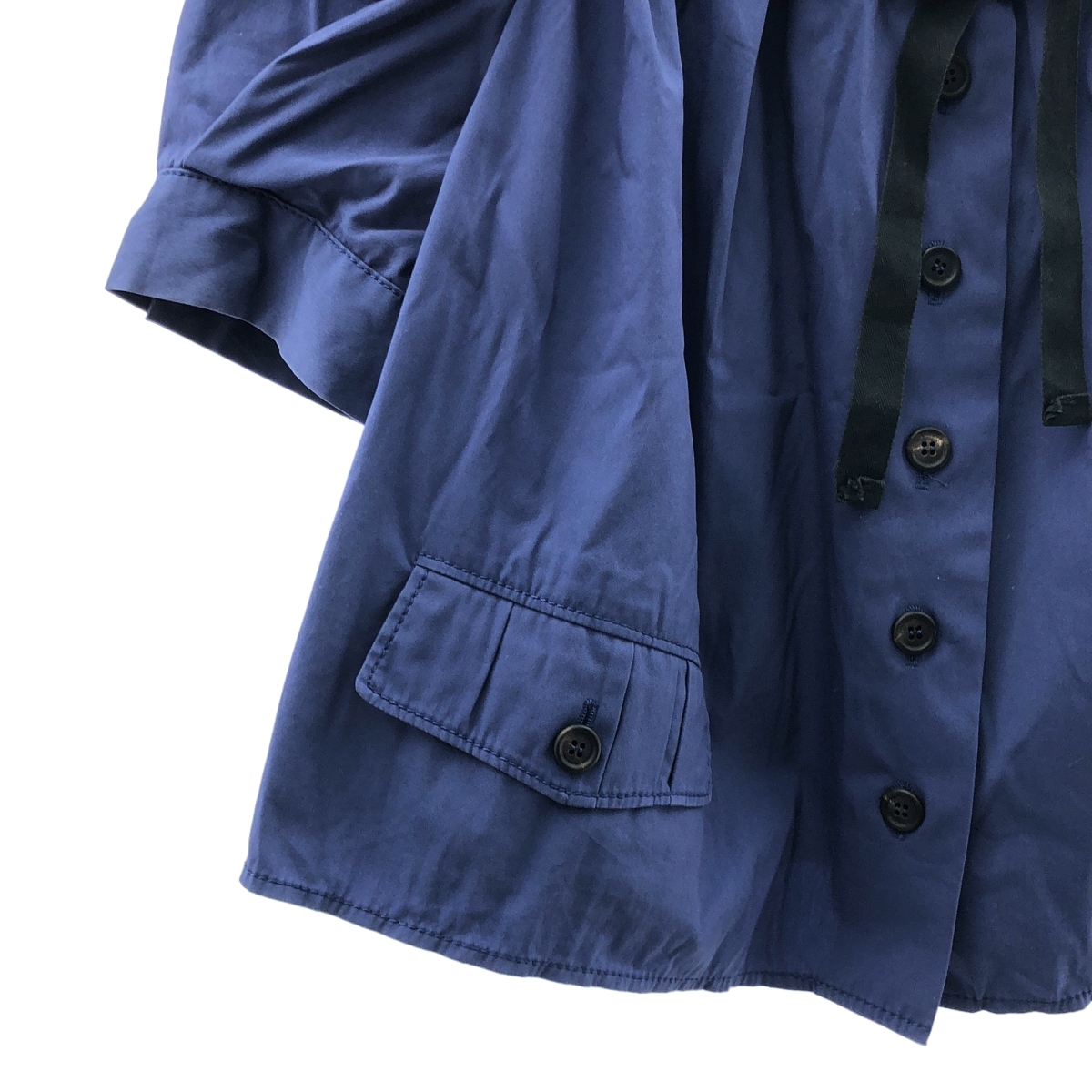 PRADA / プラダ ギャザー リボン ブラウス