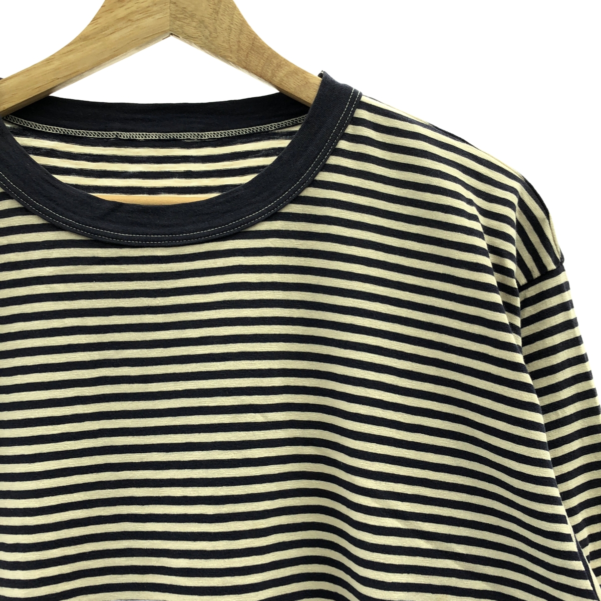 45r / フォーティファイブアール コットン ボーダー バックポケット Tシャツ