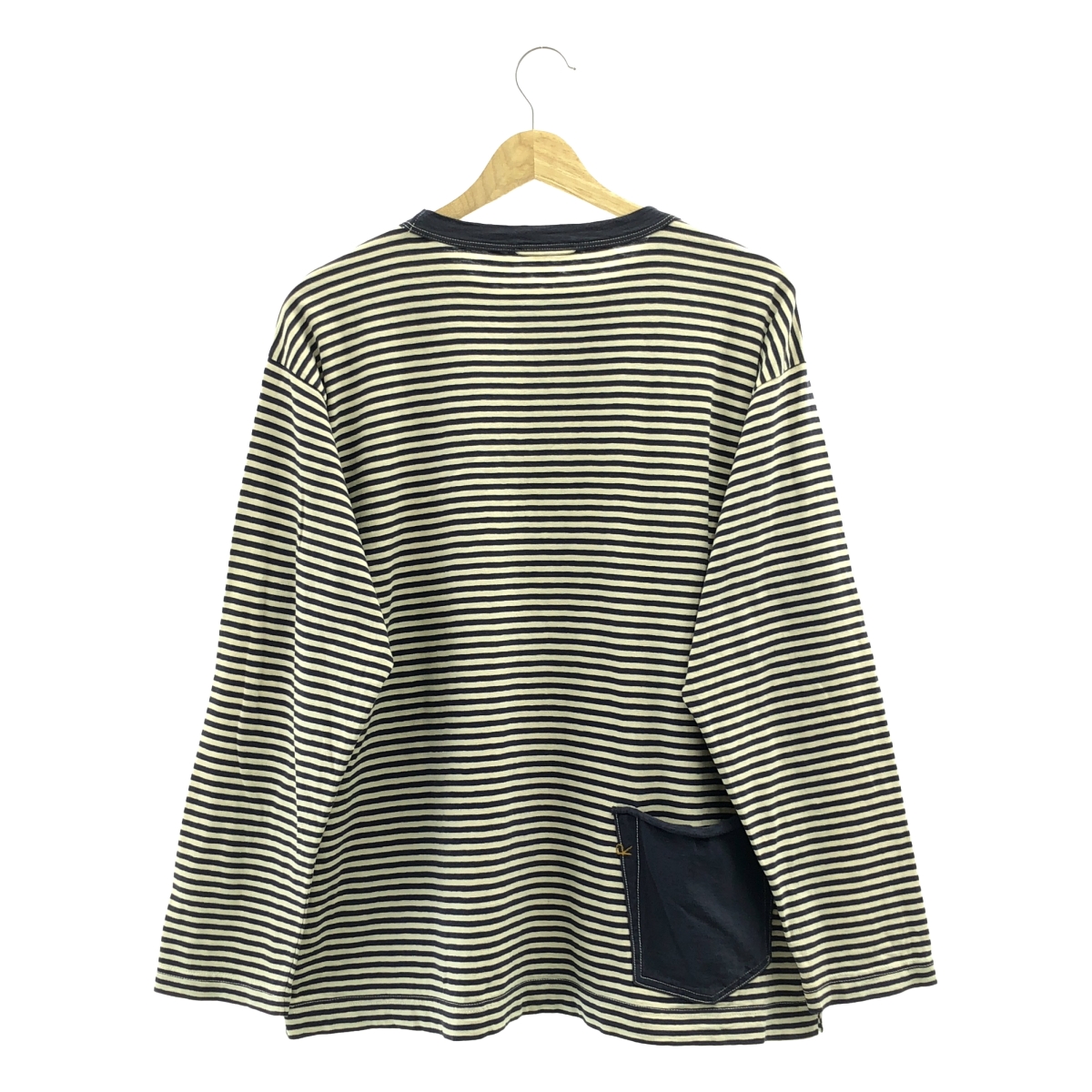 45r / フォーティファイブアール コットン ボーダー バックポケット Tシャツ