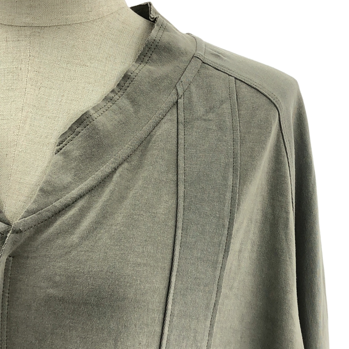 ziggy chen / ジギーチェン Gathered Long Sleeve T-Shirt / 再構築 パッチ オーバー カットソー