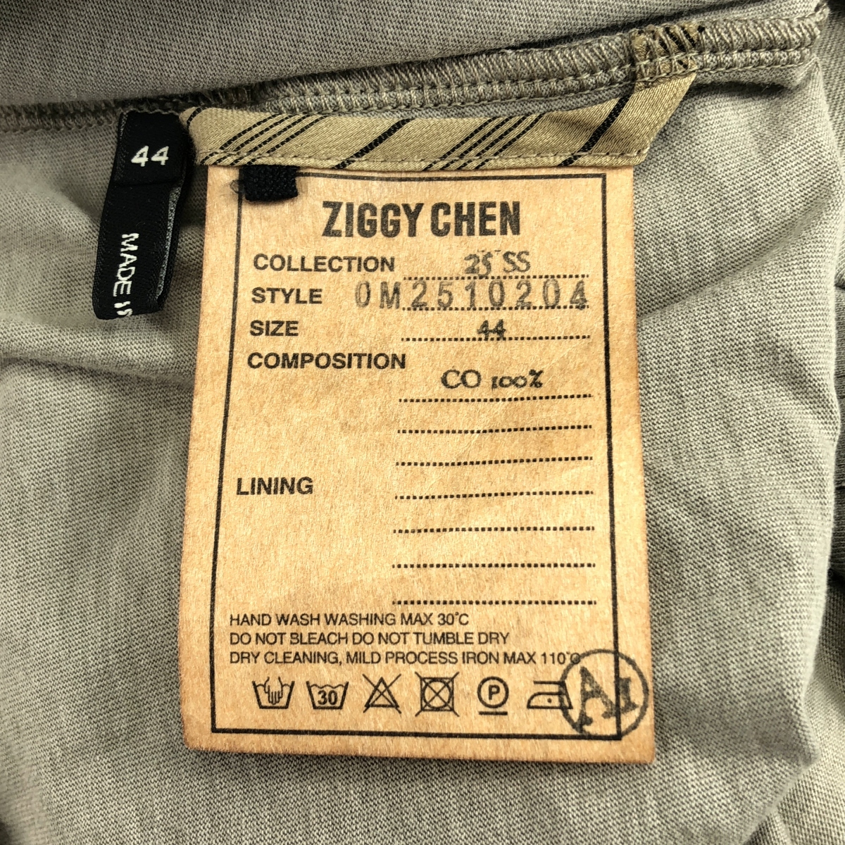 ziggy chen / ジギーチェン Gathered Long Sleeve T-Shirt / 再構築 パッチ オーバー カットソー