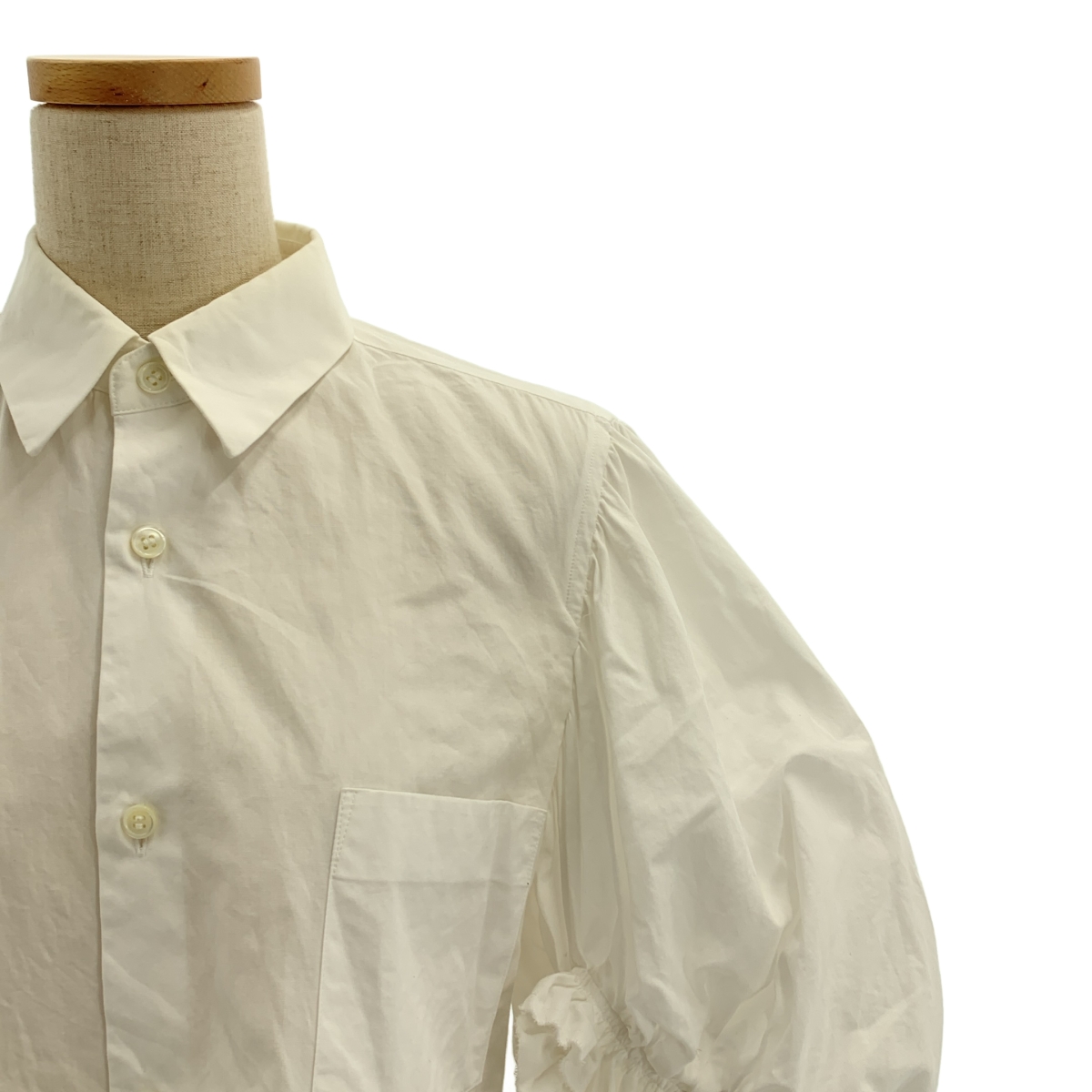 COMME des GARCONS / コムデギャルソン 変形 フリル装飾 カットアウト ボリュームスリーブ シャツ ブラウス