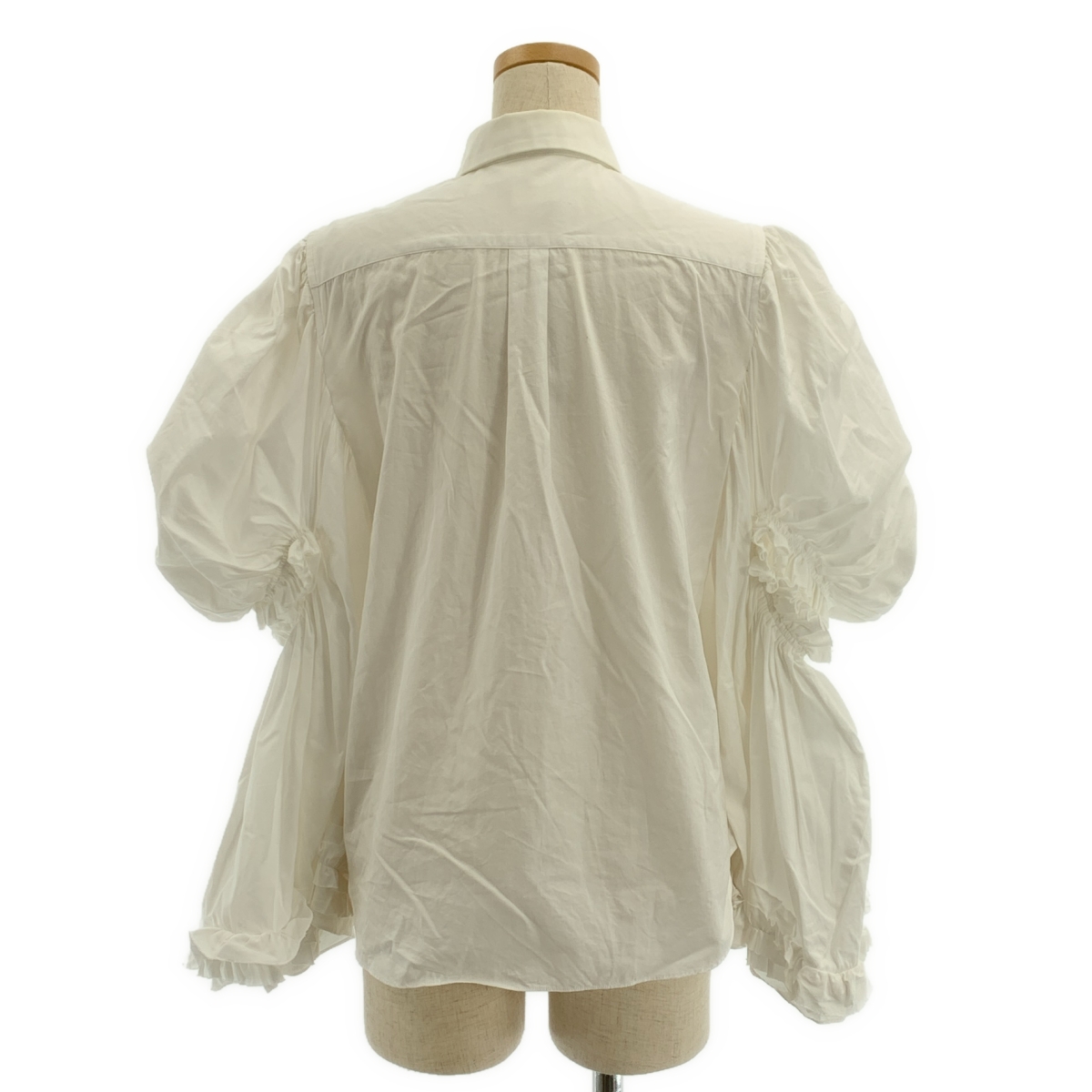 COMME des GARCONS / コムデギャルソン 変形 フリル装飾 カットアウト ボリュームスリーブ シャツ ブラウス