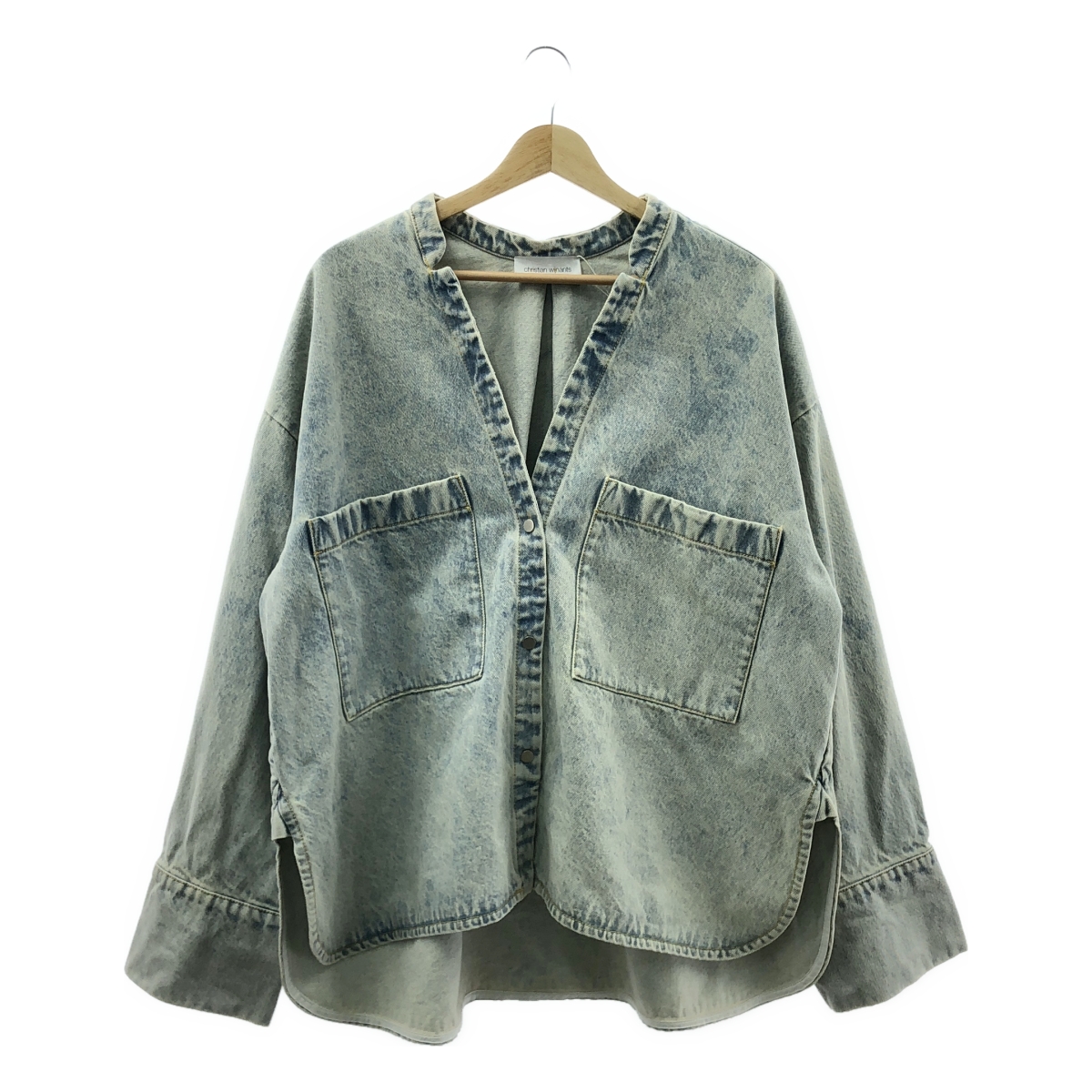 Christian Wijnants / クリスチャンワイナンツ TASHVID / デニム オーバー ノーカラー ジャケット
