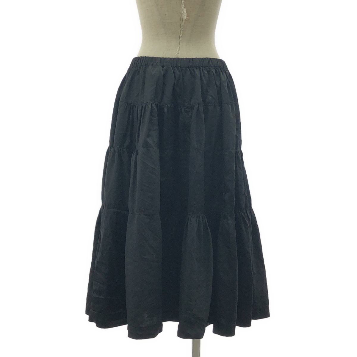 tricot COMME des GARCONS / トリココムデギャルソン ポリエステル 染め加工 パッチ ギャザー ボリューム スカート