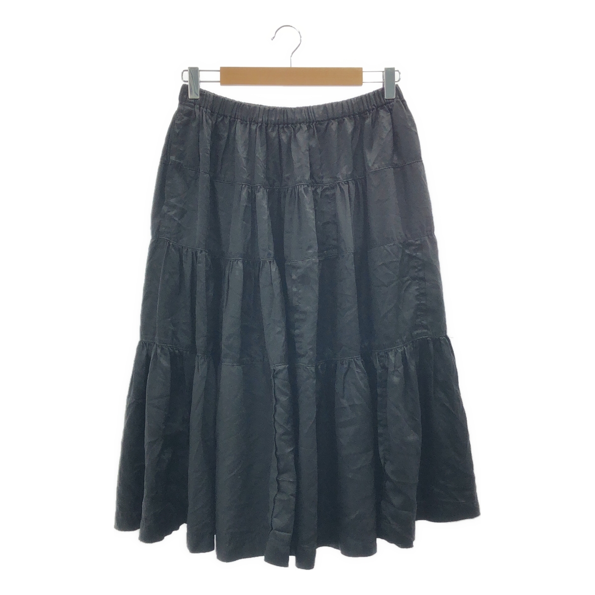 tricot COMME des GARCONS / トリココムデギャルソン ポリエステル 染め加工 パッチ ギャザー ボリューム スカート