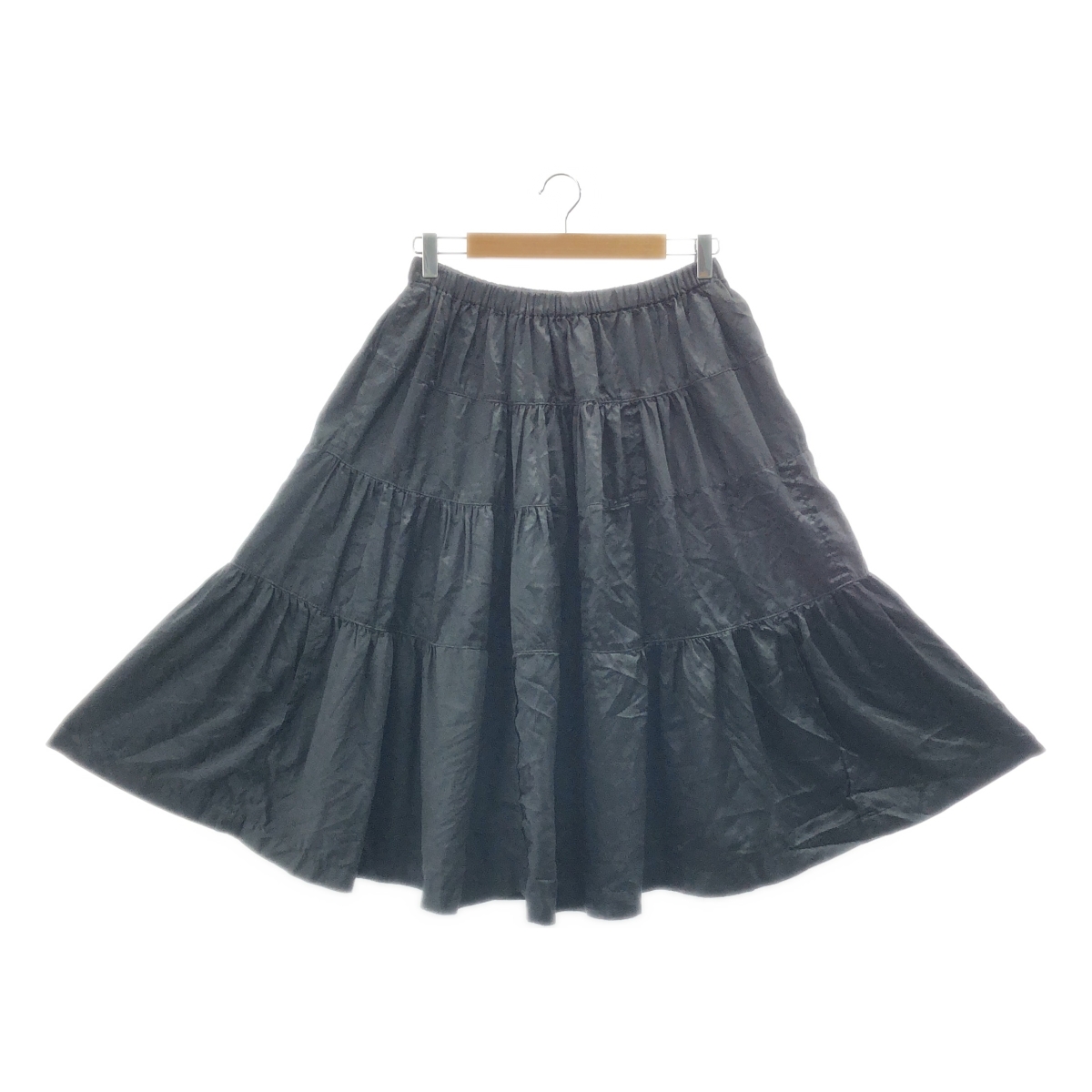 tricot COMME des GARCONS / トリココムデギャルソン ポリエステル 染め加工 パッチ ギャザー ボリューム スカート