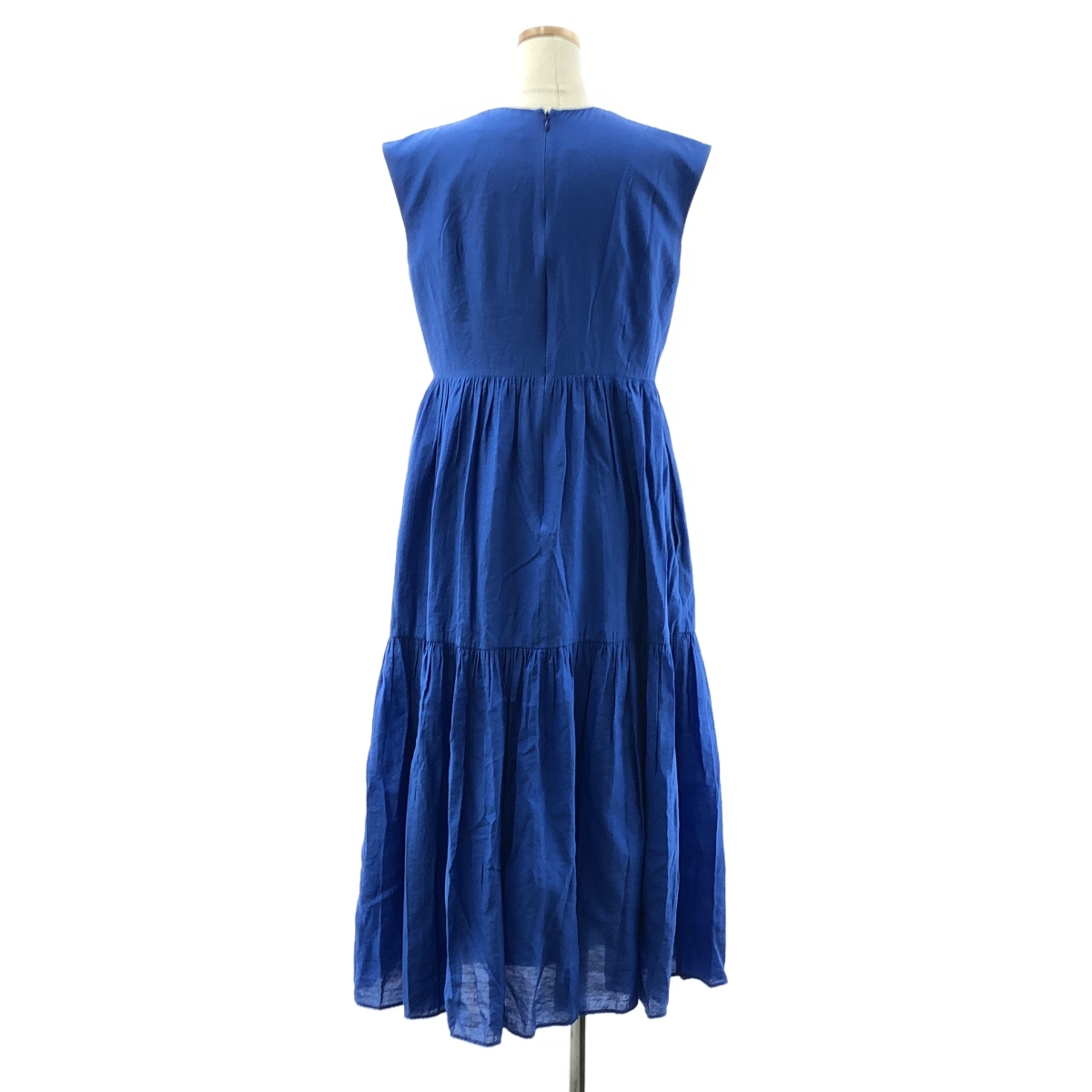 CELFORD / セルフォード リネン混 カシュクール ロング ワンピース