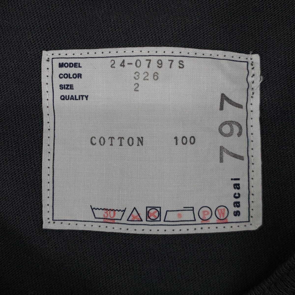 sacai / サカイ Print L/S T-Shirt バックプリント 長袖 Tシャツ