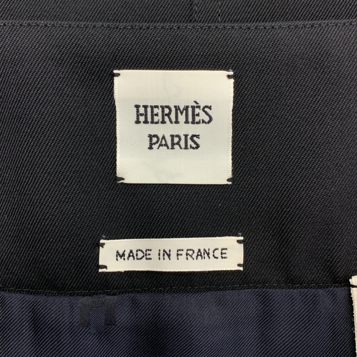 HERMES / エルメス ウールギャバジン クロアジップ スカート