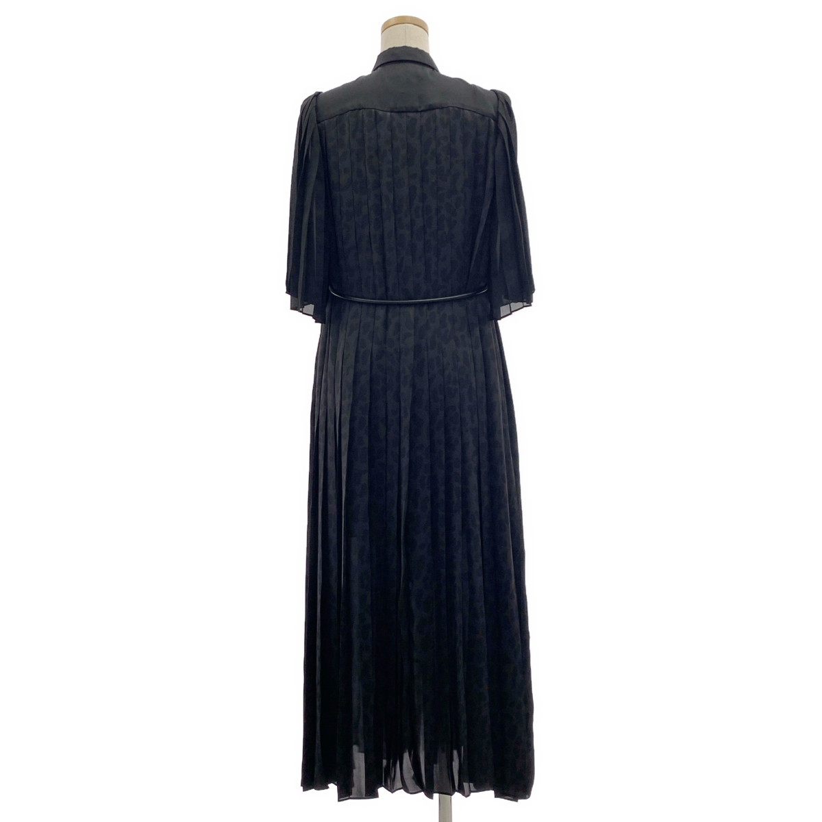 sacai / サカイ Leopard-Print Pleated Tie-Waist Midi Shirtdress レオパード プリーツ ワンピース