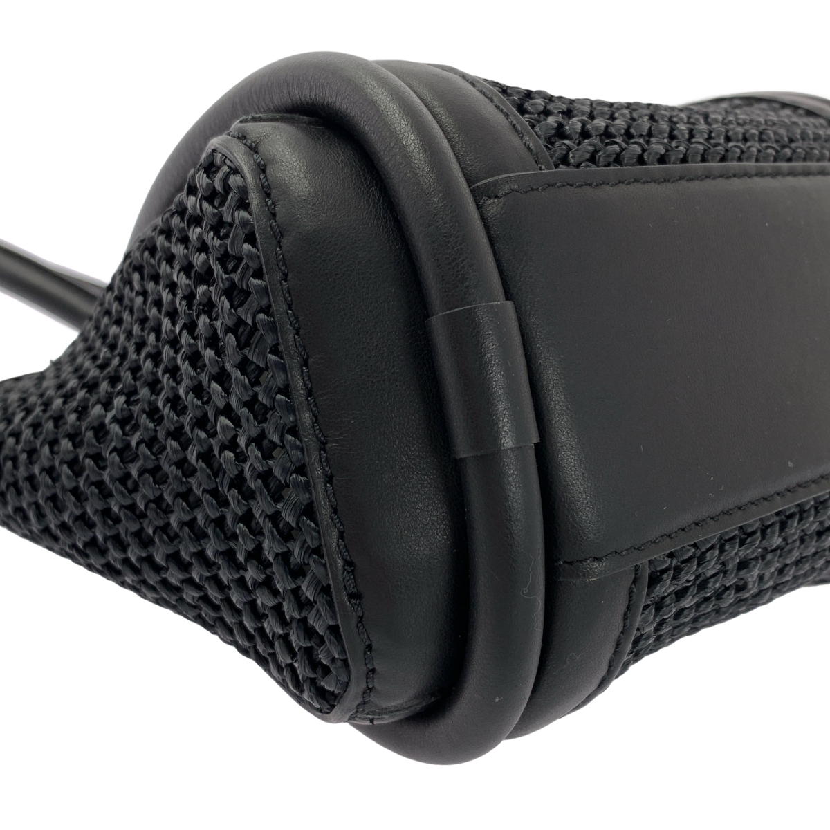 Max Mara / マックスマーラ レザー 編み込み ハンドバッグ