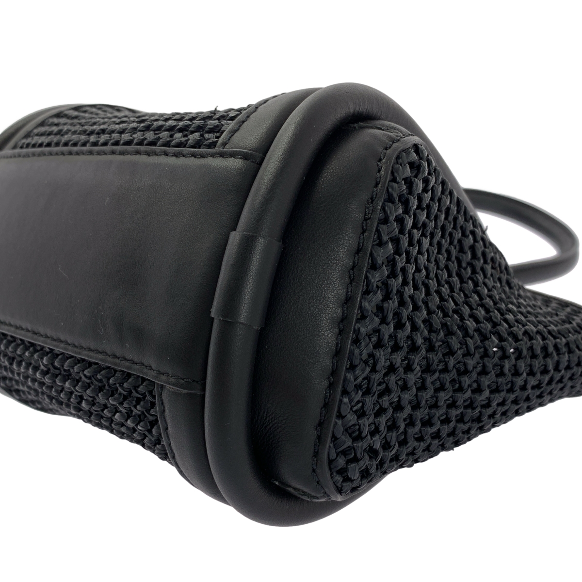 Max Mara / マックスマーラ レザー 編み込み ハンドバッグ