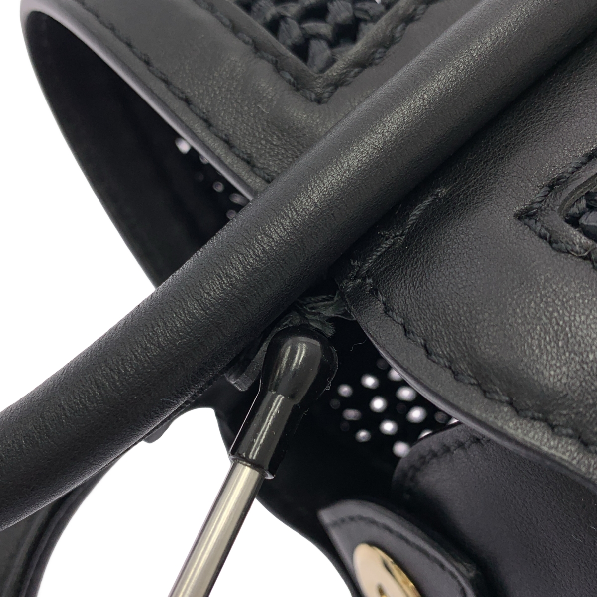 Max Mara / マックスマーラ レザー 編み込み ハンドバッグ